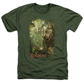 The Hobbit In The Woods Men's 30/1 Heather 60 40 Poly Short-Sleeve T-Shirt